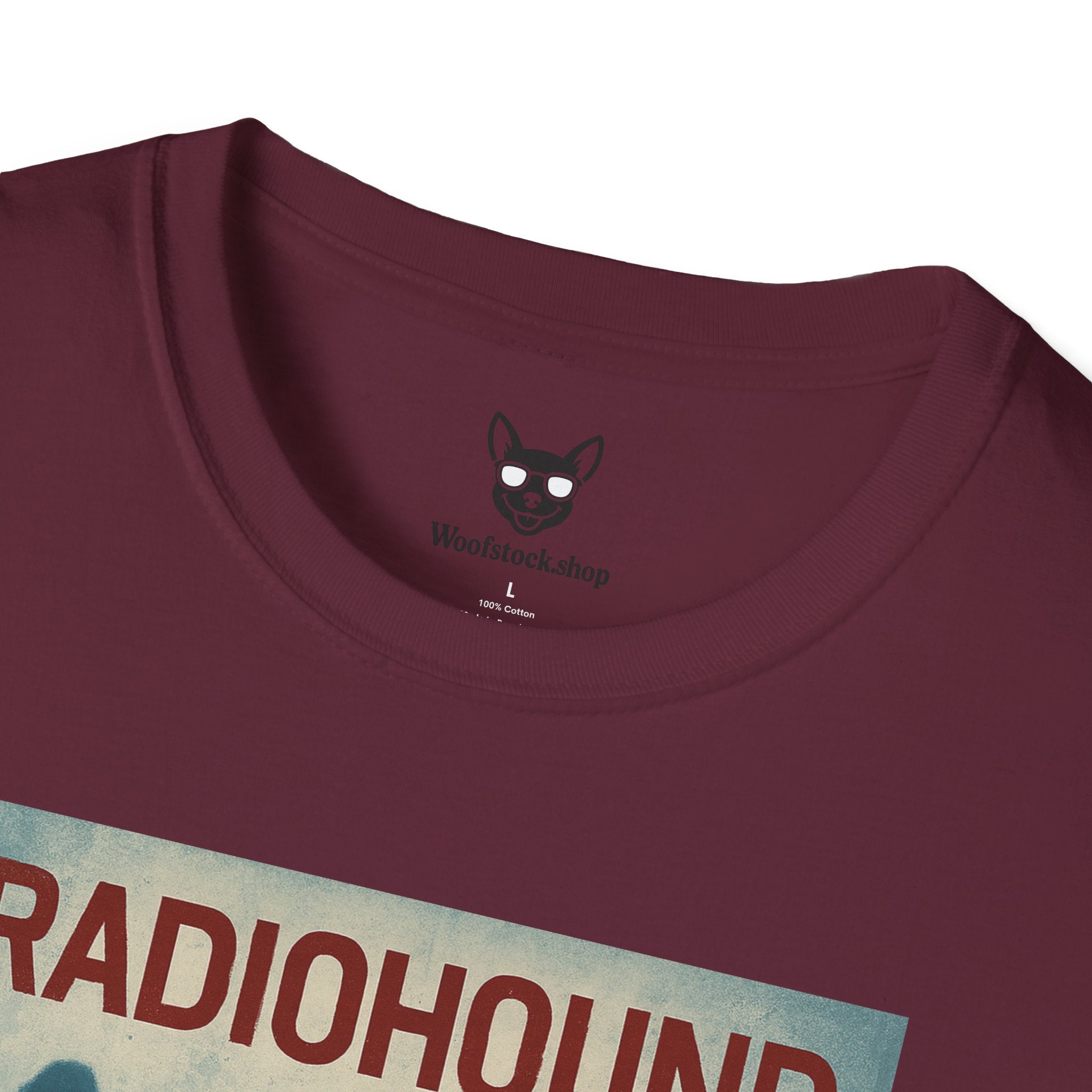 Radiohead Concert Poster Dog Parody Unisex Softstyle T-Shirt -- Funny Rock Tee for Music and Dog Lovers
